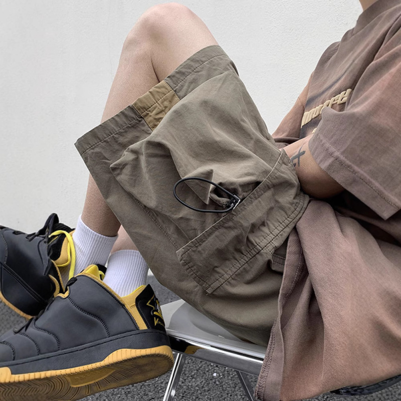 American Functional Cargo Shorts Men's Summer Large Size Sports Casual Five-Point Pants Trendy Brand Loose Quick-Drying Large Pants