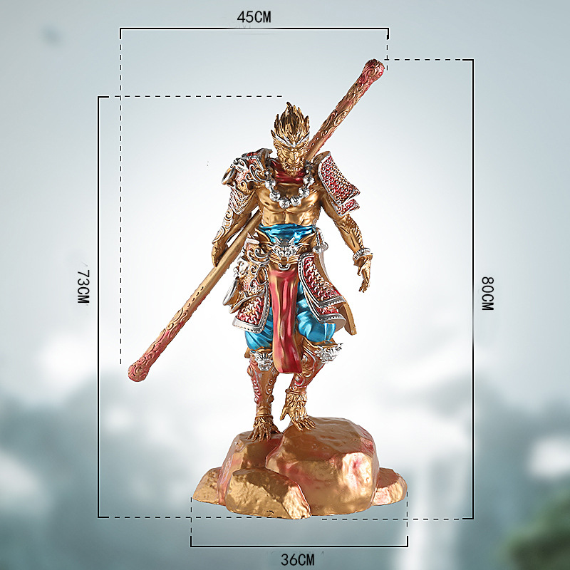 80cm 레드 골드 갑옷 손오공 모델 A