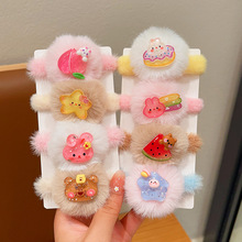 儿童毛绒发圈女童秋冬款卡通高弹力发绳小女孩不伤发头绳头花发饰