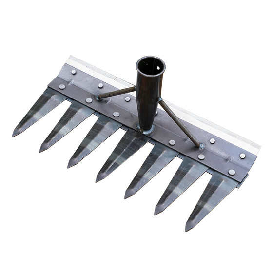 Factory supply soil rake agricultural weeding rake agricultural tools weeding hoeing root artifact six-tooth rake steel rake