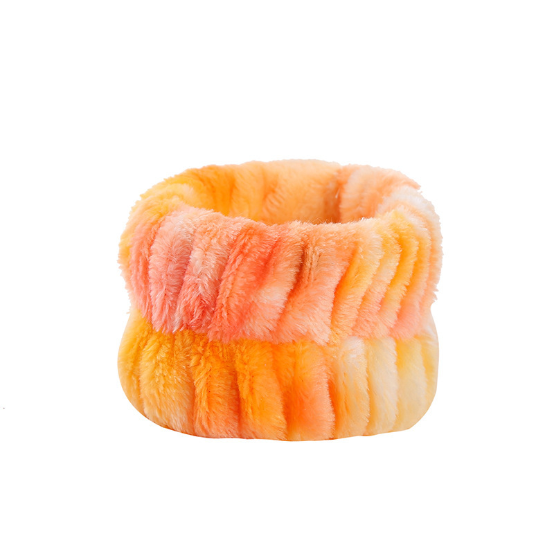 Arco banda de pelo al por mayor de las niñas de color sólido todo partido de maquillaje absorbente de sudor-limpieza lavado de cara correa de muñeca de franela banda de pelo