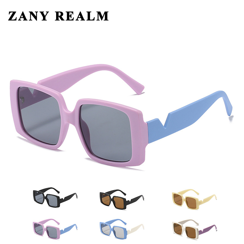 Nuevo elegante más tamaño cuadrado caja Chanel estilo gafas de sol transfronterizo europeo y americano mandarín pato pierna contraste color gafas de sol fabricante