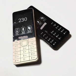 Cross-Border Mobile Phone 230Ds 2.8inch Gsm2G Non-Intelligent Dual-Sim Straight Phone for the Elderly, Foreign Trade Mobile Phone for Old Students