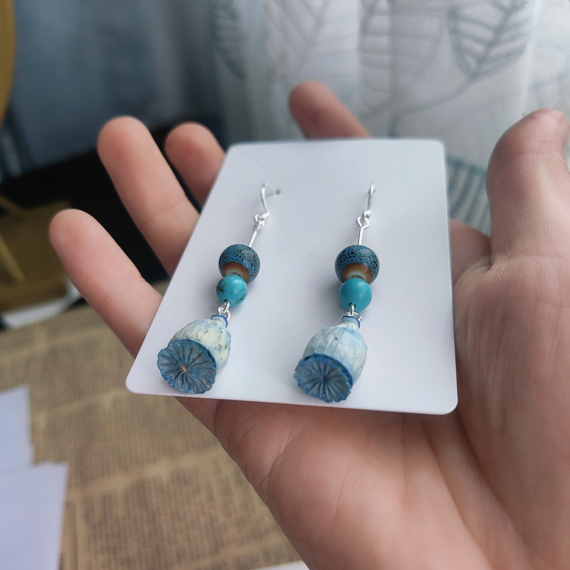 Z-F blue dye poppy+optimized turquoise+ceramic beads