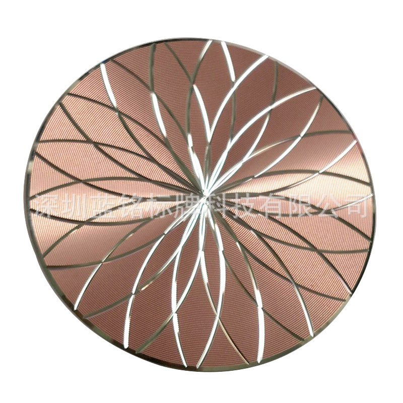 专业生产cd纹按键铝片 阳极氧化指环扣cd纹铝片冲压标牌