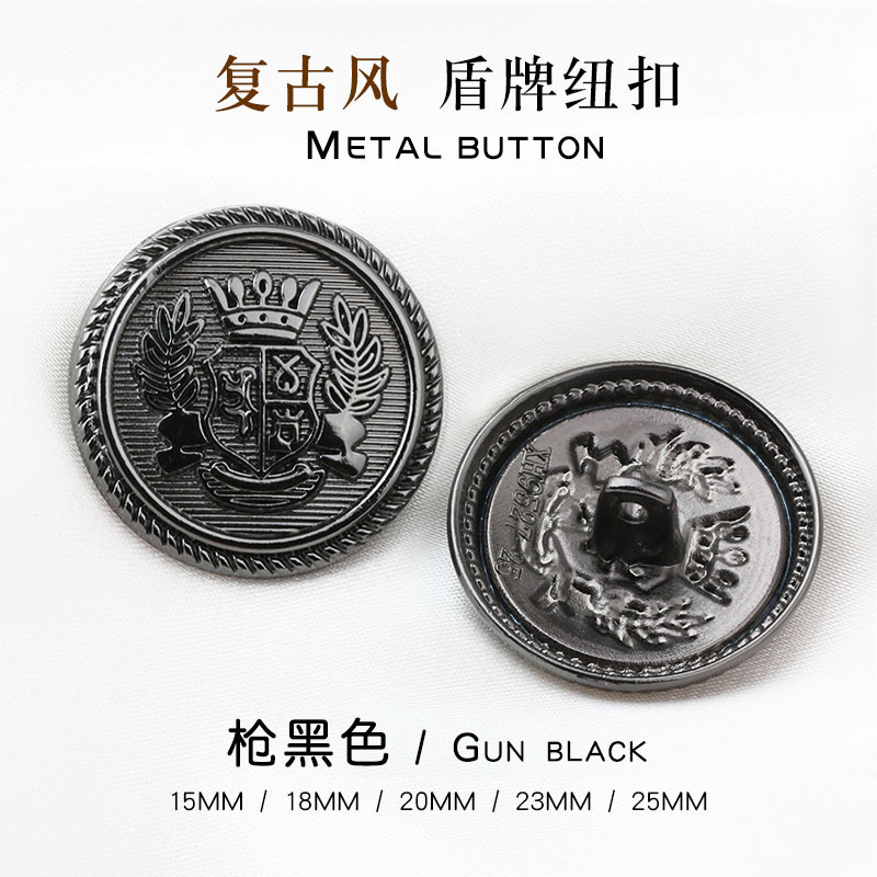Botón de corona de metal JK chaqueta chaqueta chaqueta uniformes escolares chaqueta botón de mano chaqueta de lana
