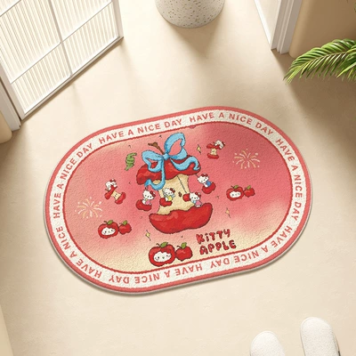Avtomobil döşəmə paspasları Bedside Blanket - spinning-apple-caddy-meow-4060cm-imitation-cashmere-dot-plastic-bottom