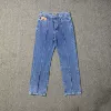 Blue denim trousers