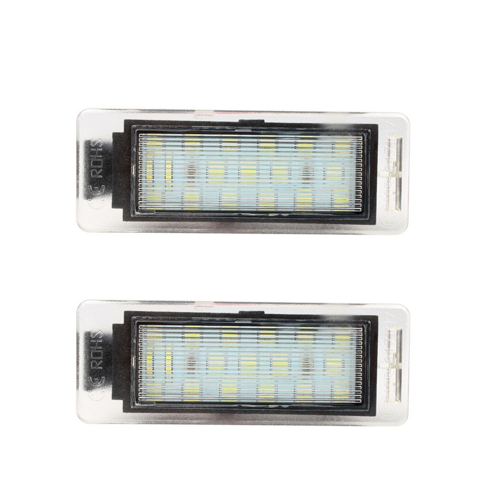 10-14 license plate lights, 18 LEDs, suitable for Opel Corsa, white light, black frame, 2 pieces per set, drop shipping available for cross-border sales
