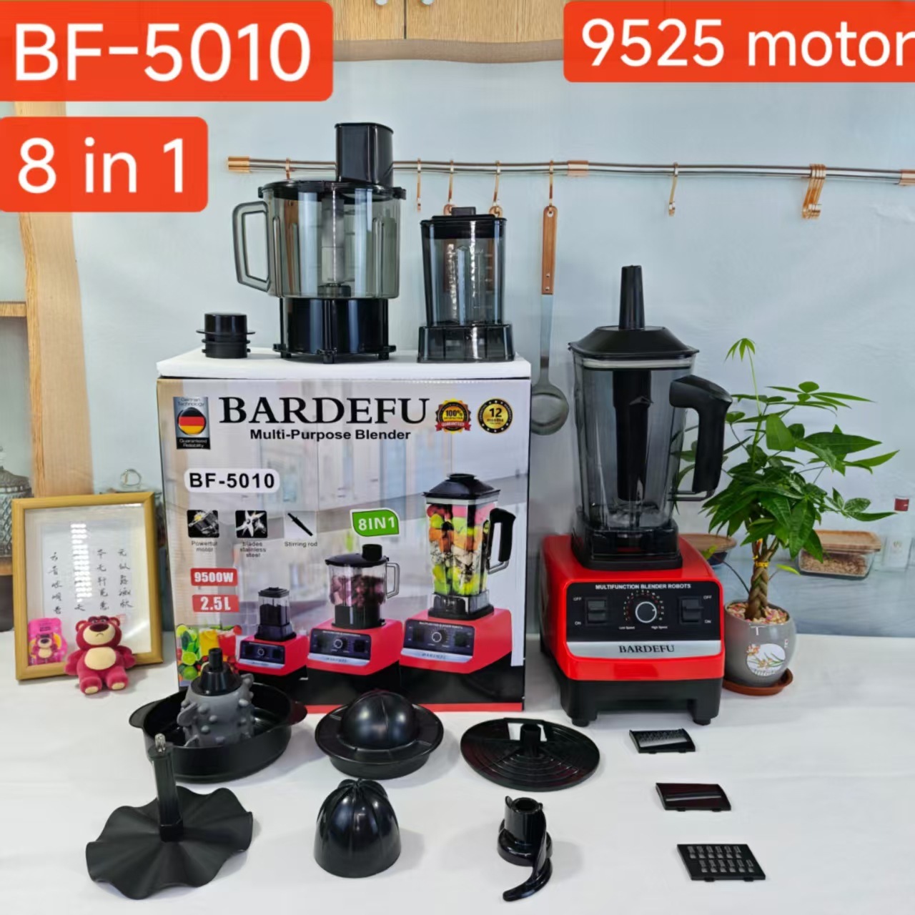 4L 8in1 mezcladora comercial de acero inoxidable mezcladora de alta potencia carne triturada máquina de jugo de hielo fábrica transfronteriza