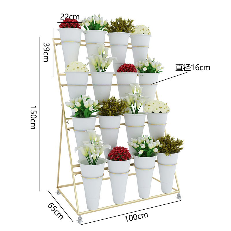 Soporte de flores de hierro forjado para decoración