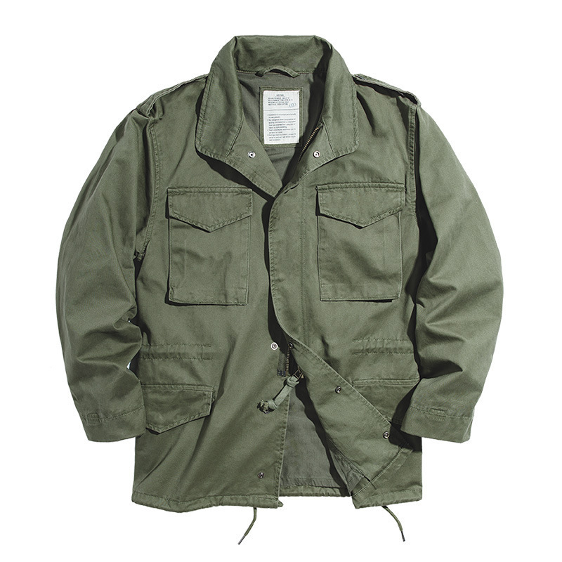 Workwear American Retro M65 Field Army Green Hunting Jacket Tough Guy Military Windbreaker Men's Spring Coat