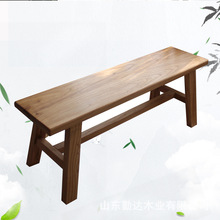 中式传统榆木长条凳子 火锅餐厅候客长凳子批发 长方形实木凳子
