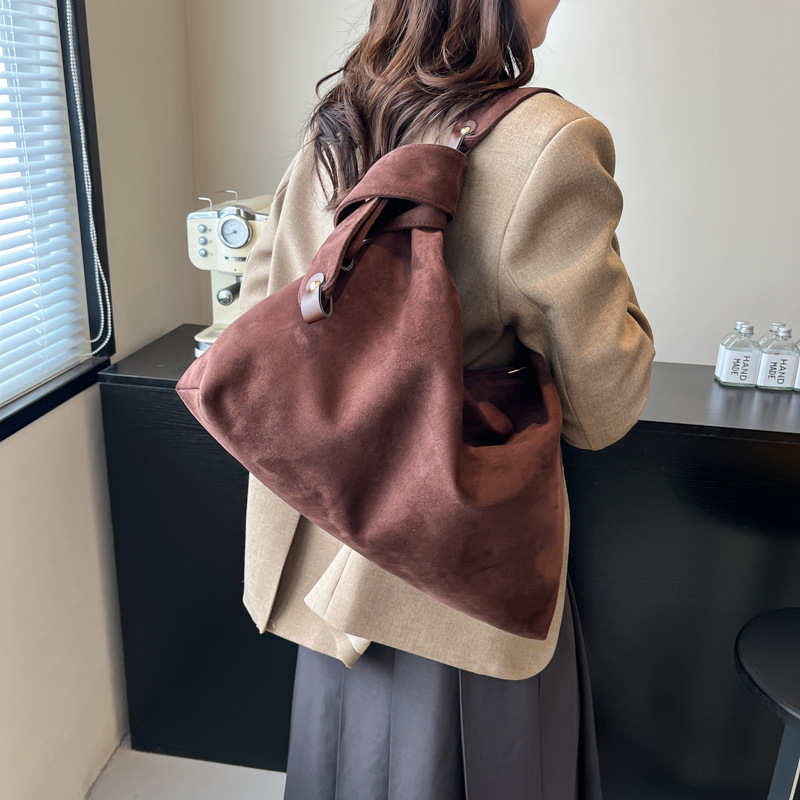 Bolso de hombro de estilo europeo/americano para mujer 2025, casual de gran capacidad, axila