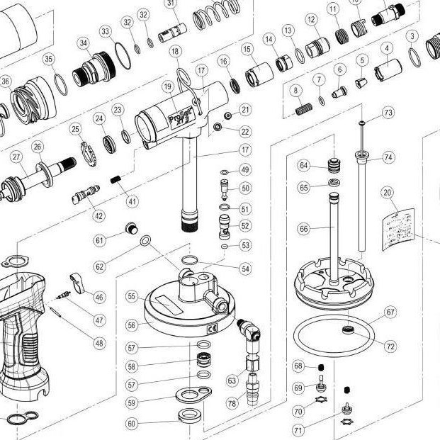 POP拉钉枪 铆钉枪 拉铆枪配件 Proset XT4配件 71210-16104