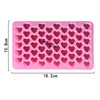 Spot wholesale mini 55 heart -shaped silicone cake mold DIY love, fire paint wax standing mold