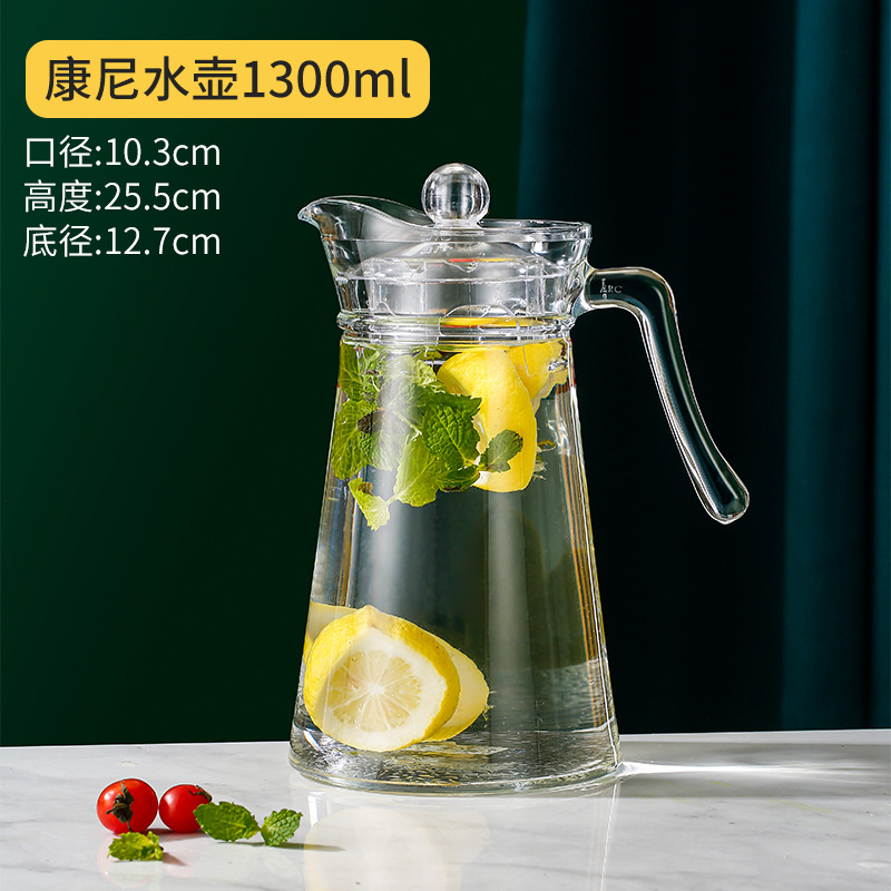 Lemeiya vidrio hervidor frío verano hogar resistente a altas temperaturas tetera hervidor frío taza de agua engrosada pico de pato olla empate olla