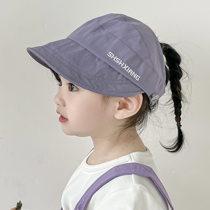 Sombrero para bebés, sombrero para el sol para bebés, sombrero fino de verano de secado rápido, gorro de alero grande, gorro para cubrir la cara, protector solar, sombrero para el sol, techo vacío