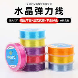 彩色透明水晶弹力线手链串珠饰品配件结实耐磨不易断手工松紧线材