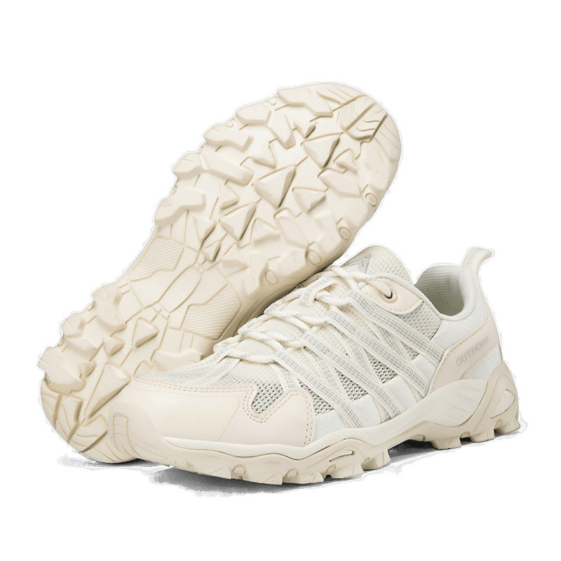 Nuevos zapatos de primavera y verano para hombres y mujeres al aire libre tela de malla transpirable pareja zapatos de montaña zapatos de montaña al por mayor