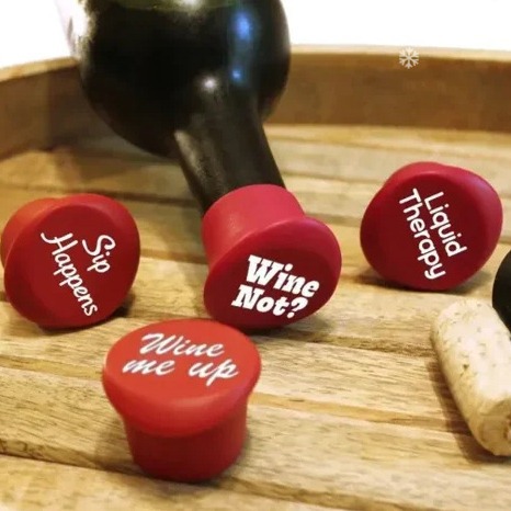 Nuevo tapón de boca de botella de vino tinto transfronterizo de silicona sellada tapón de vino tinto creativo tapa de botella multifuncional