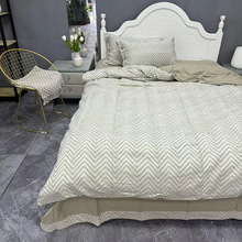 汉麻/亚麻四件套色织四件套标准 加大 雨露麻  亚麻四件套