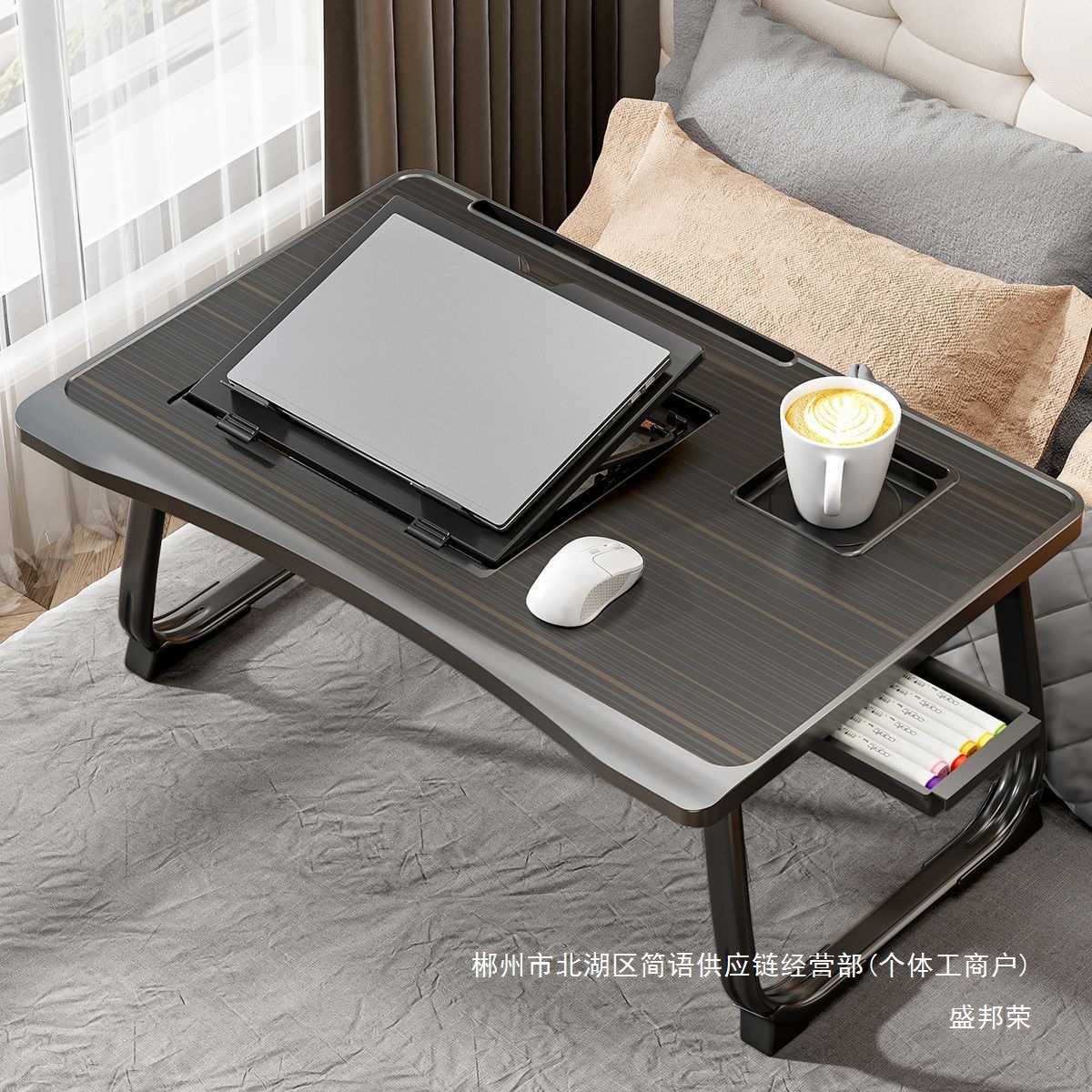 Fábrica directa mesa de computadora de cama pequeña mesa dormitorio plegable mesa de estudio ventana flotante computadora portátil plegable perezosa