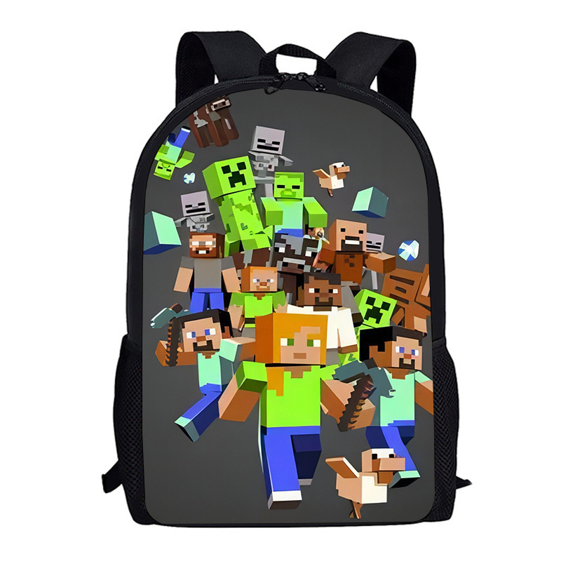 メーカーは新型の私の世界の学生のアニメのかばんのナイロンの高級な材質を卸売りしてd製のリュックサックを作ります。|undefined