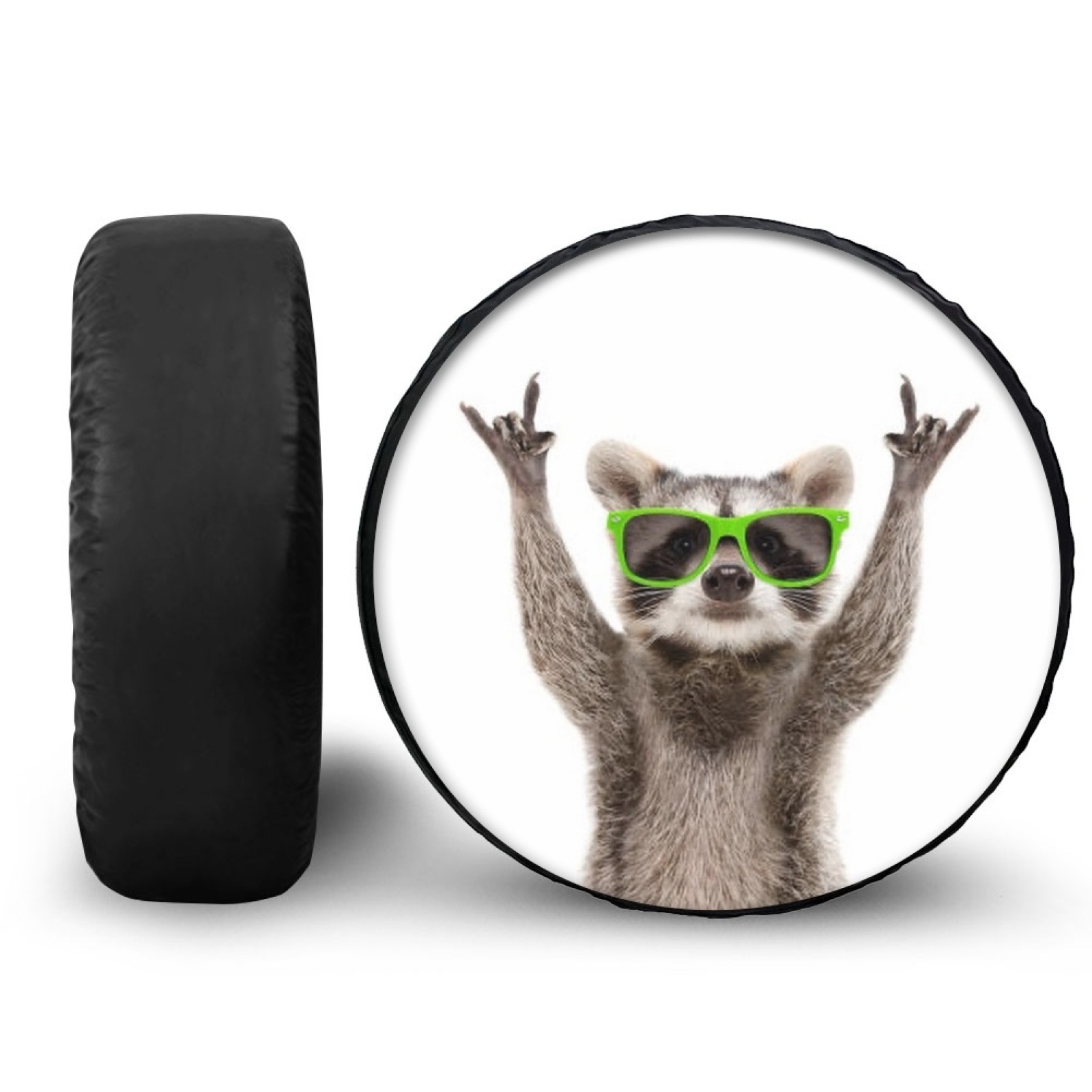 Eaby foreign trade cross-border hot raccoon animal wolf pattern printed car universal tire spare tire set a generation of hair