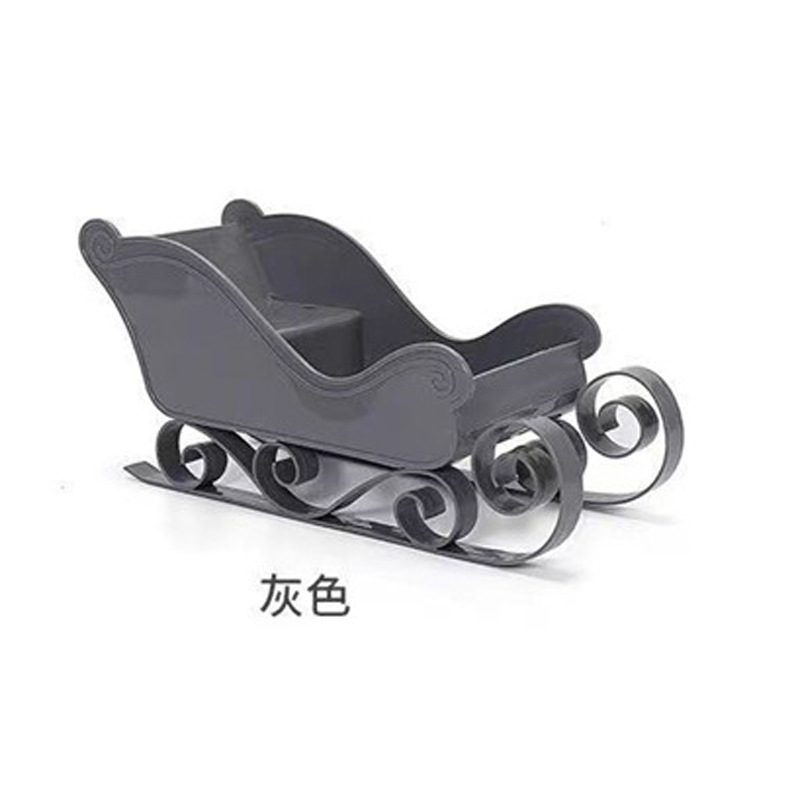 Trineo de Navidad transfronterizo decoración de trineo de plástico trineo de Navidad mini accesorios de trineo al por mayor