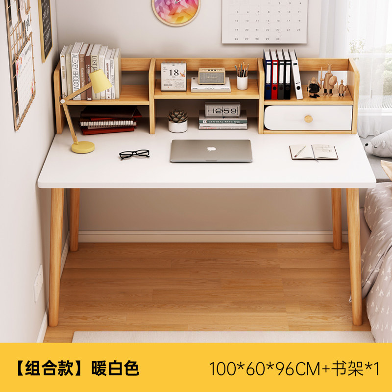 Casa de alquiler de escritorio simple, Mesa de trabajo de escritorio rectangular, Mesa de trabajo de computadora, dormitorio, escritorio de aprendizaje doméstico