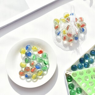 14mm Nostalgic 25mm Colorful Yo-Yo Amusement Park Kidsren's Toy Glass Marble Large Wave Bead Bounce Game Machine