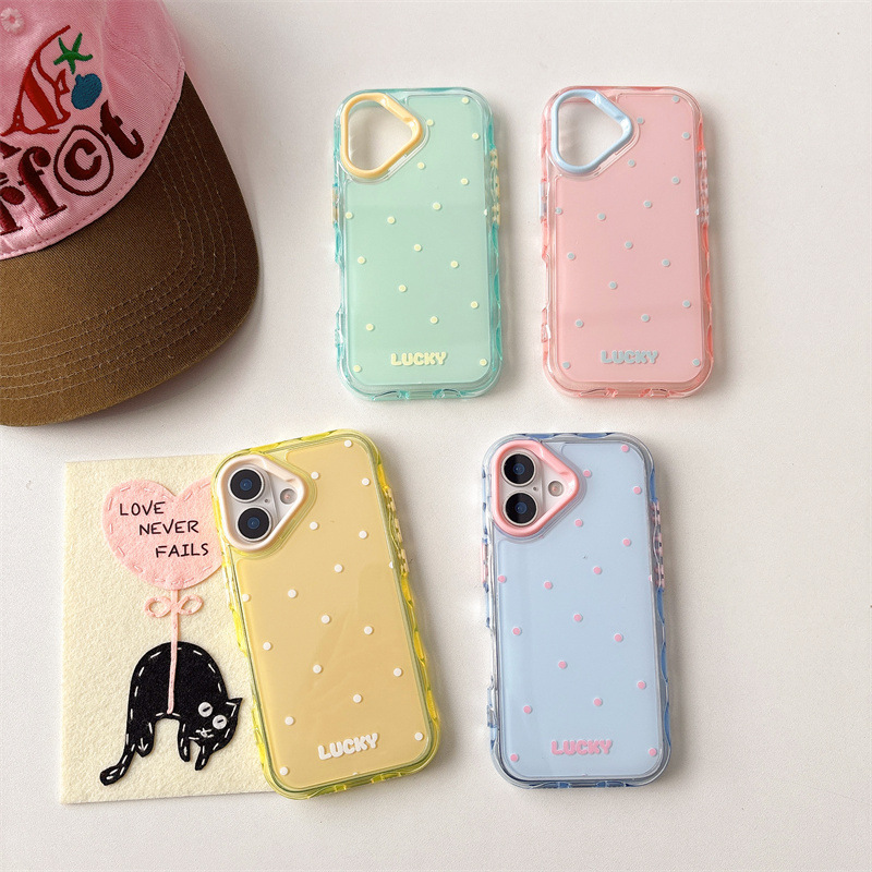 Punto de onda translúcido simple de verano para iphone16ProMax Apple 14 funda para teléfono móvil 15PM pareja 16 nuevo