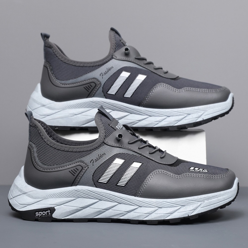 Verano nuevo estilo ligero zapatos para personas mayores zapatos cómodos para hombres zapatos antideslizantes para papá zapatos para mamá baile cuadrado zapatos deportivos de suela blanda