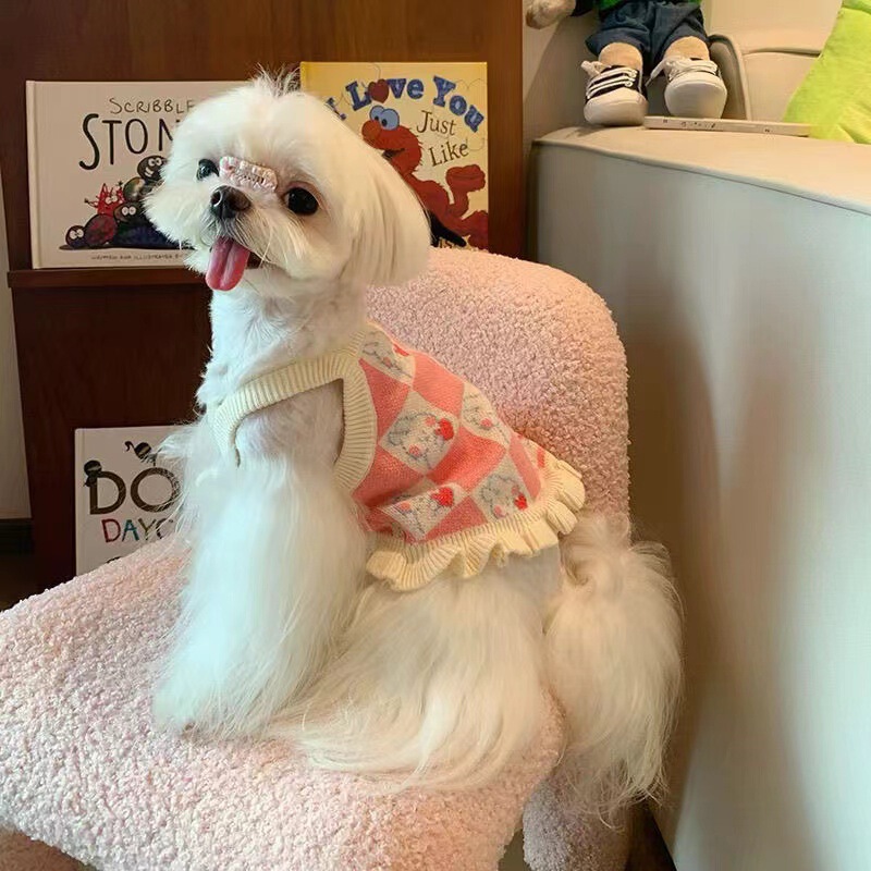 Pet Clothes Dog Sweater Maltese Bichon Teddy Pomeranian Schnauzer Puppy Small Size Dogs Cat Autumn and Winter Clothing