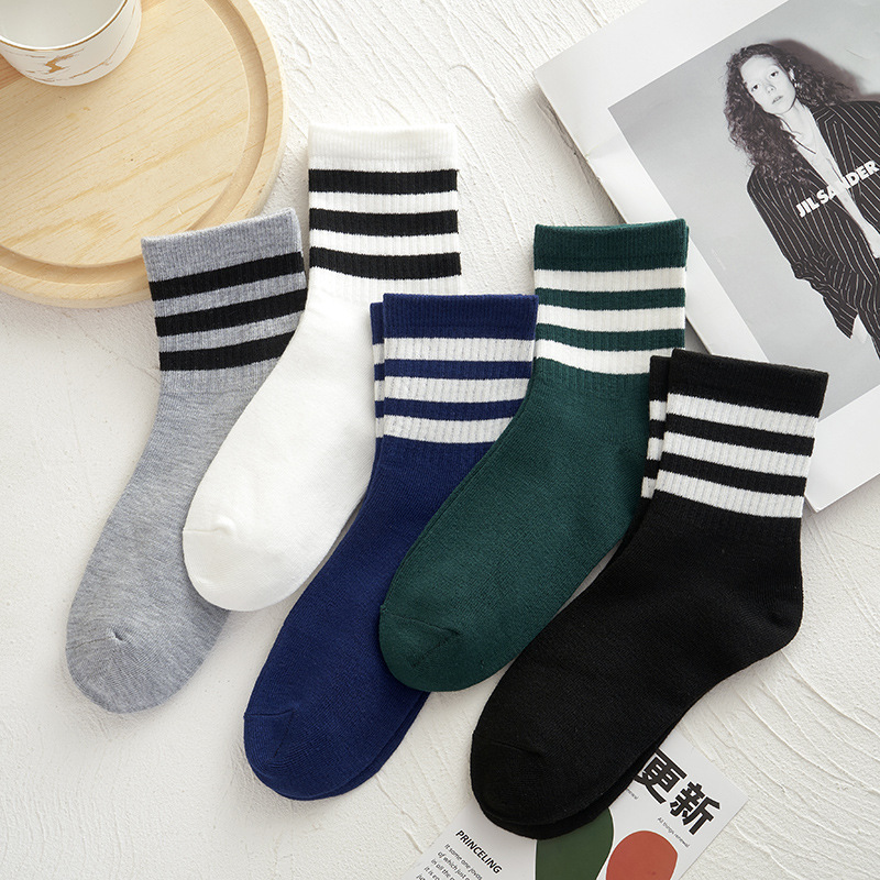 Black Socks for Women, Mid-Calf Socks for Autumn and Winter, Trendy Ins Style, Suitable for Pairing with Shark Pants, Sports Long Socks, Zhujie Socks, Seamless
