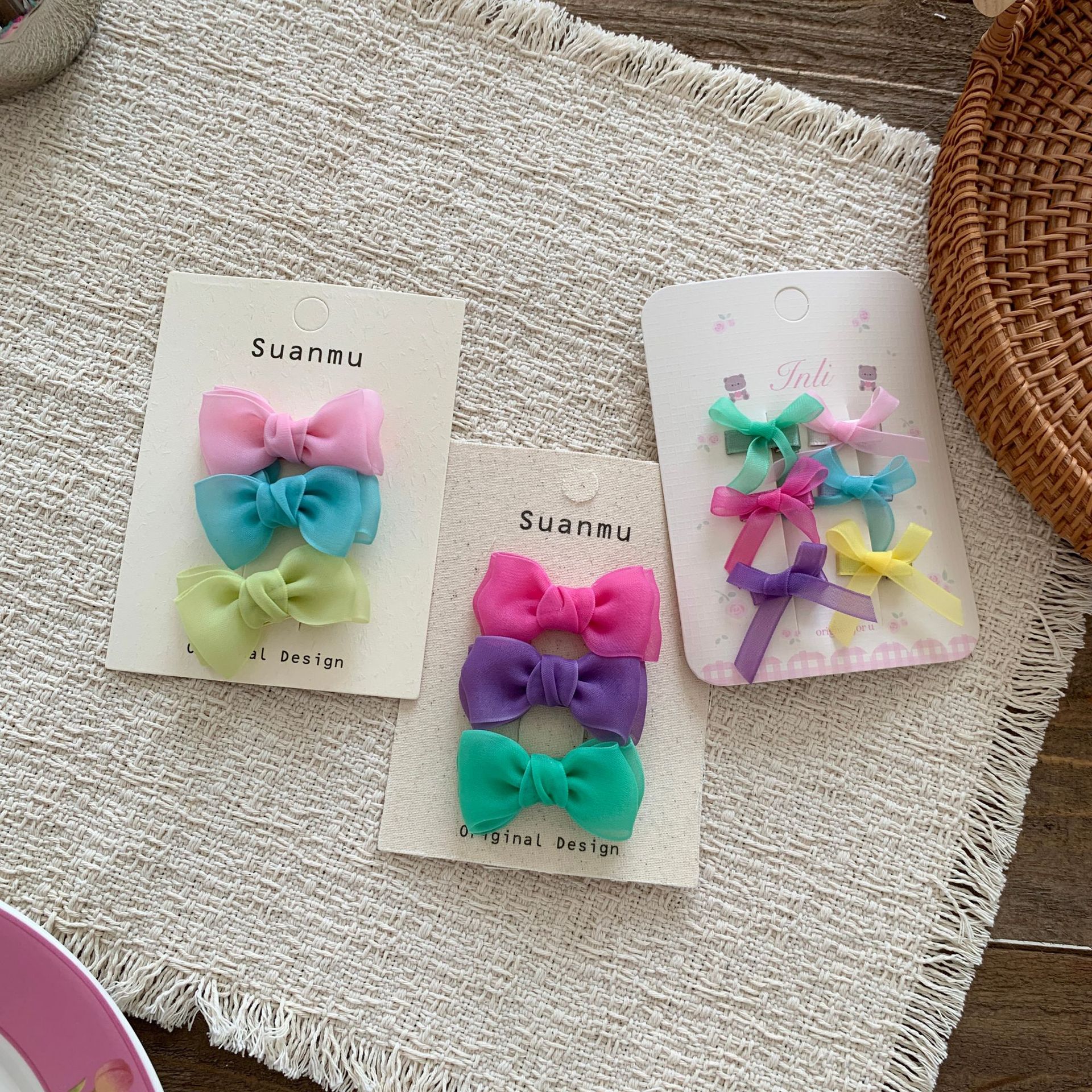 Sugar Pear ropa infantil niñas lindas brocas de cabello de color sólido 2026 arco brocas de cabello accesorios de frange para bebés niñas joyas de cabello