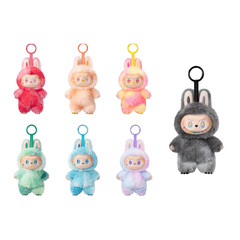 高品質バブルlabubu3.0バージョングラデーションラブブ三世代マカロンぬいぐるみボックスペンダントフィギュア