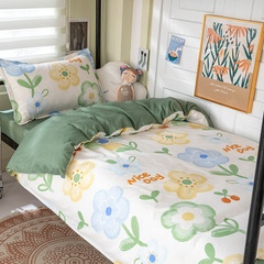 New skin-friendly cotton student dormitory three-piece set aloe cotton four-piece set upper and lower single bed sheet manufacturer wholesale