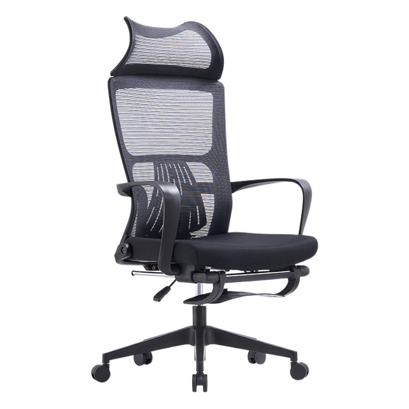 Suministro directo de fábrica Silla de computadora de malla silla de oficina en casa cómoda larga sentada reclinable almuerzo con reposapiés Silla de jefe de ocio