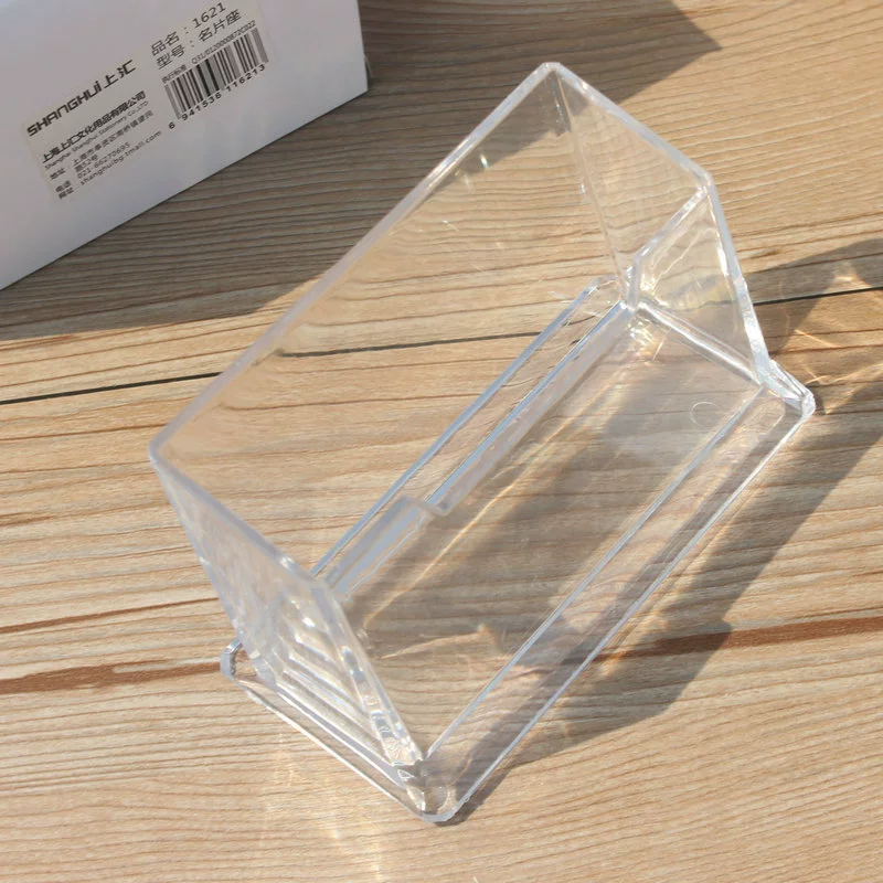 Acrylic table cards for business cards, storage system