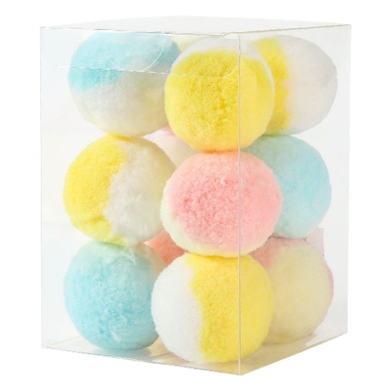 Bola de juguete para gato auto-Hola que alivia el artefacto tapado divertido gato palo bola muda resistente a la mordedura elástica pequeña bola de peluche molar gato suministros