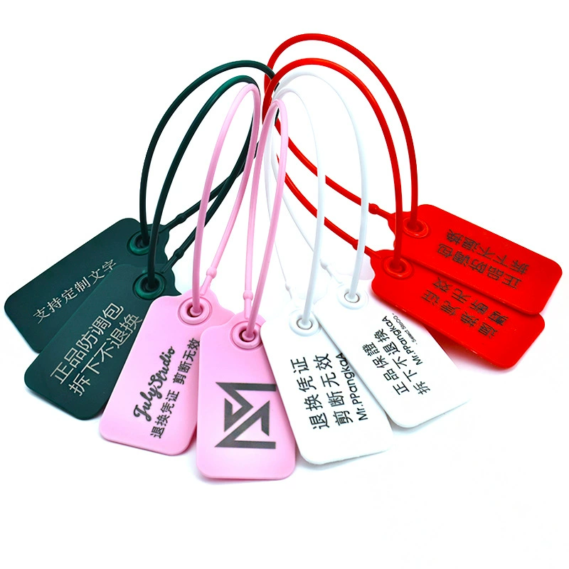 Одноразовые пластиковые уплотнения с анти-сносной застежкой для обуви и сумки для одежды