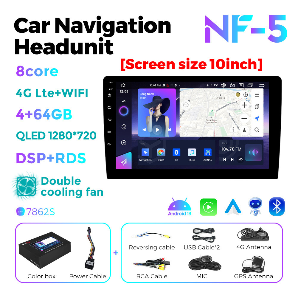 Navifly transfronteriza venta al por mayor caliente Ziguang zhanrui coche multimedia Carplay Android universal host