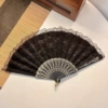 [Double Layer] Black Lace Fan