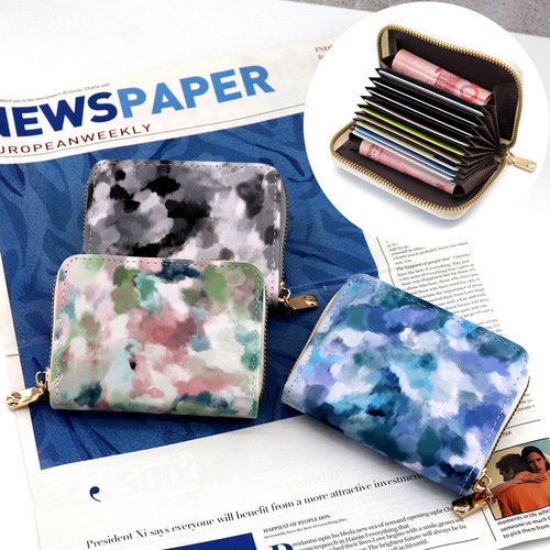 Card holder for women, compact, multiple card slots, large capacity, anti-degaussing, anti-theft, Korean version of ins driver's license, cute, Korean ultra-thin