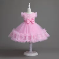 Платье_для_девочек_Princess_flower_girl dress/skirt (girls), яркий стиль, белый или розовый, размеры по росту 100–150 см