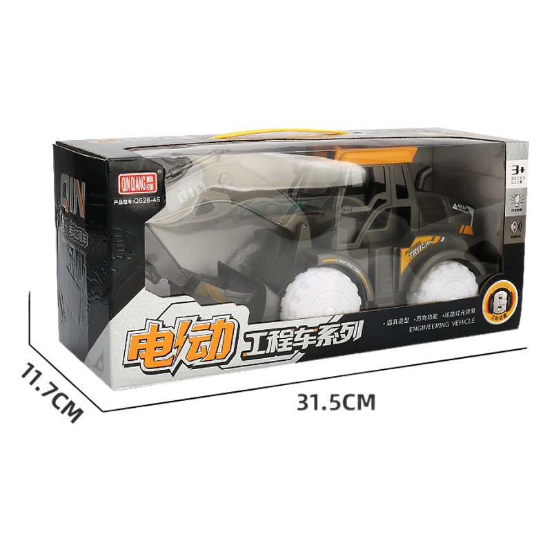 Nuevo eléctrico universal excavadora ingeniería vehículo simulación modelo música luz excavadora niño niños juguete
