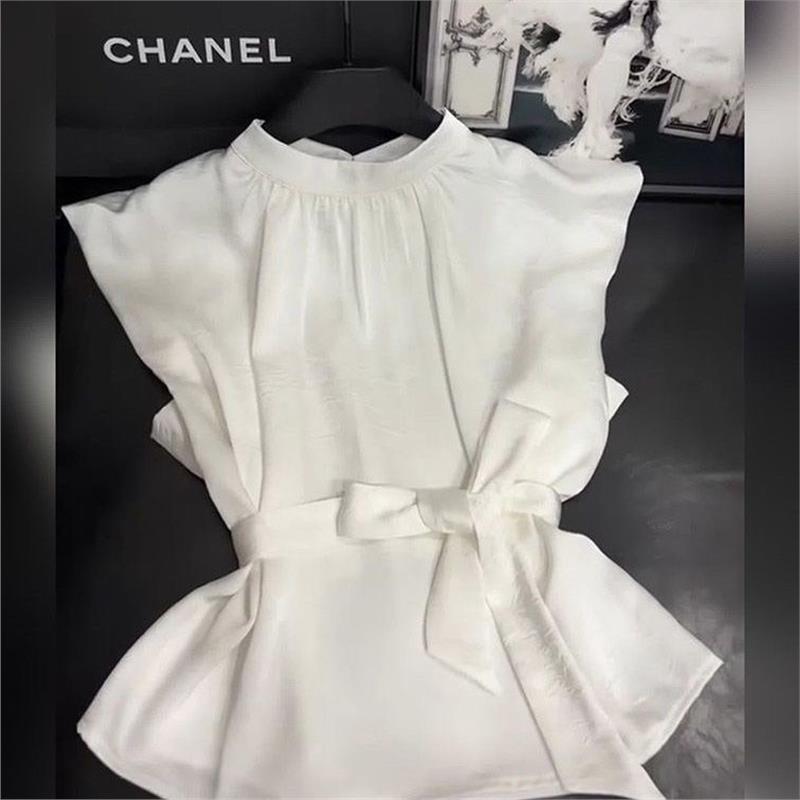 Small design white shiffon summer fitted brace
