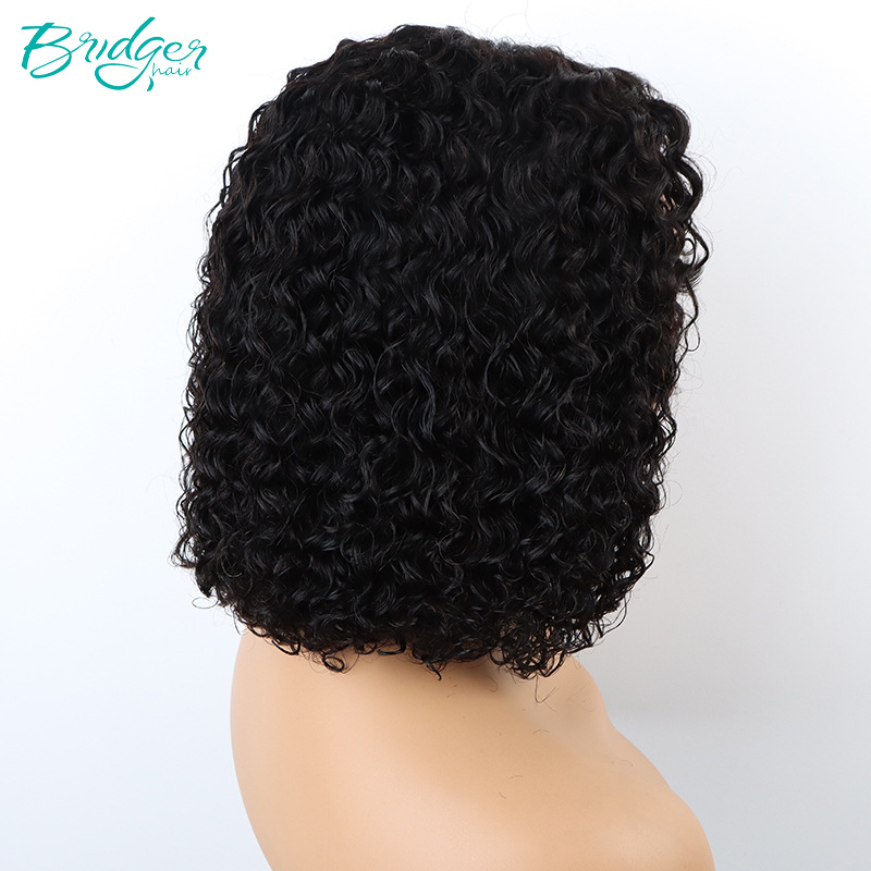 Parrucche per capelli umani ricci Jerry con copricapo BOB doppio 4*4 di fabbrica_voghion.com